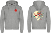 Miami Hoody huppari, meleerattu harmaa (Unisex)